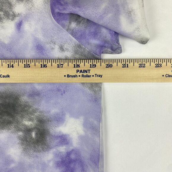 Women’s Lavender Tie Dye Puff Sleeve Top Open Back Bow Detail Size M - Picture 11 of 12